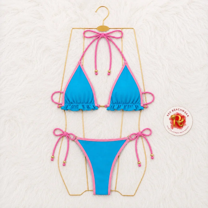 Biquíni Hibisco Azul